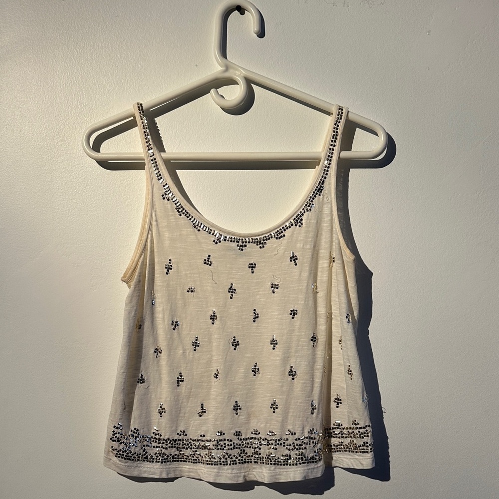 Express Cream Embroidered Camisole
